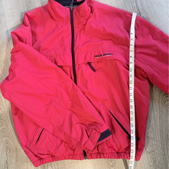 Ralph Lauren Polo Sport Men's Red Windbreaker Vintage size large - Picture 8 of 9